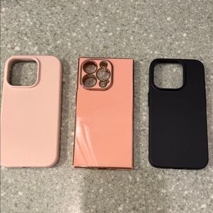 Stylish Pink and Black Phone Cases